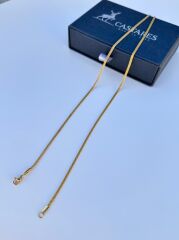 İnce Hasır Gold Kolye - Unisex Model