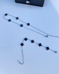 Van Cleef Unisex Paslanmaz Çelik Bileklik ve Kolye Yonca  Şık ve Modern Tasarımlar
