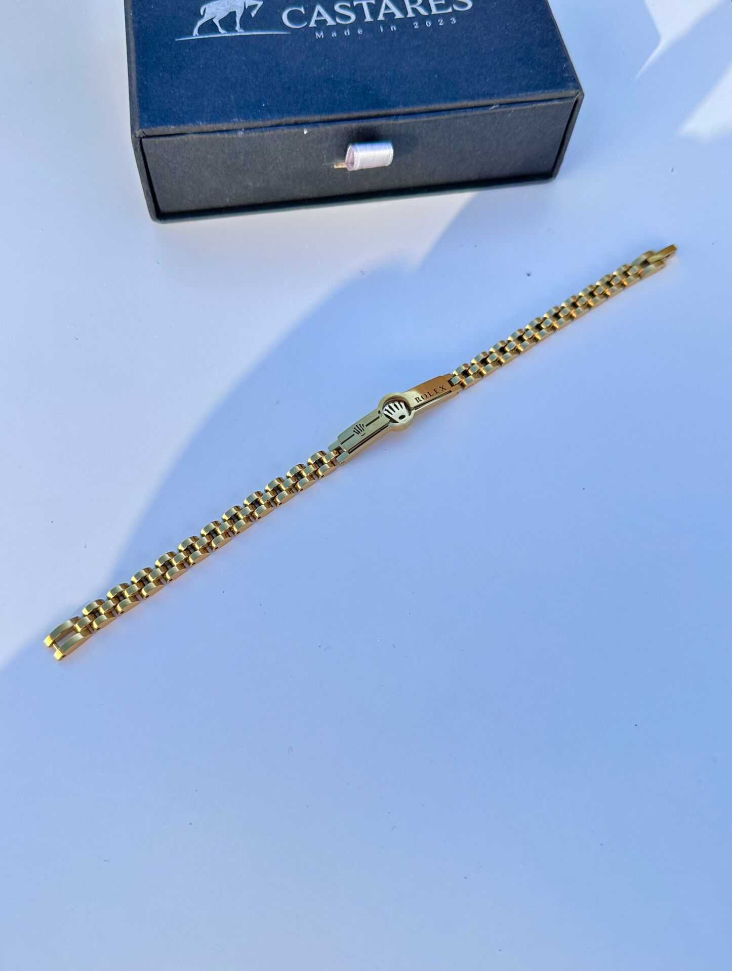 Gold Paslanmaz Çelik Bileklik | 17-22 cm Ayarlanabilir Şık Tasarım