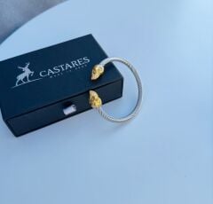 Kuru Kafa Bileklik | Asi Tarzın Gümüş ve Gold Renklerle Buluşması