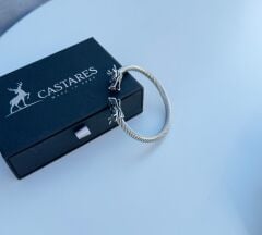 Çift Taraflı Ejderha Kafalı Bileklik | Ayarlanabilir Esnek ve Paslanmaz Çelik Tasarım