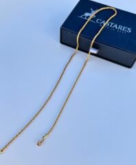 Rüzgarın İzleri Kolye - Gold Altın Renk Paslanmaz Çelik, 60 cm Uzunluk, 3 mm Kalınlık