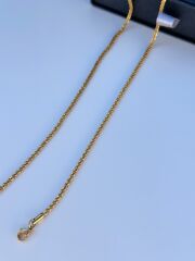 Rüzgarın İzleri Kolye - Gold Altın Renk Paslanmaz Çelik, 60 cm Uzunluk, 3 mm Kalınlık