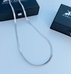 Asil Zırh Zinciri – 4 mm Genişlikte, 60 cm Uzunlukta Titanyum Şıklığı