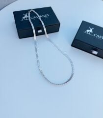 Asil Zırh Zinciri – 4 mm Genişlikte, 60 cm Uzunlukta Titanyum Şıklığı