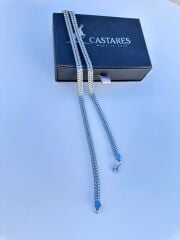 Paslanmaz Çelik Kral Rad Kolyesi – 55 cm, 6 mm Genişlik, Anti-Alerjik