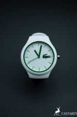 Unisex 40-42 mm Sade Beyaz Lacoste Saat - Şık ve Su Geçirmez Tasarım